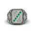Emerald Regal Filigree Men's Ring - Hollis No. 6