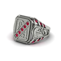 Ruby Regal Filigree Men's Ring - Hollis No. 12 image 1
