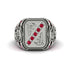 Ruby Regal Filigree Men's Ring - Hollis No. 12