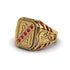 Ruby Regal Filigree Men's Ring - Hollis No. 10