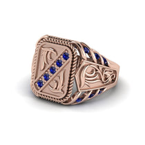 Sapphire Regal Filigree Men's Ring - Hollis No. 14 image 1