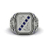 Sapphire Regal Filigree Men's Ring - Hollis No. 15