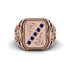 Sapphire Regal Filigree Men's Ring - Hollis No. 14