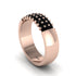 Black Diamond Regal Harmony Wedding Band - Marlowe No. 8