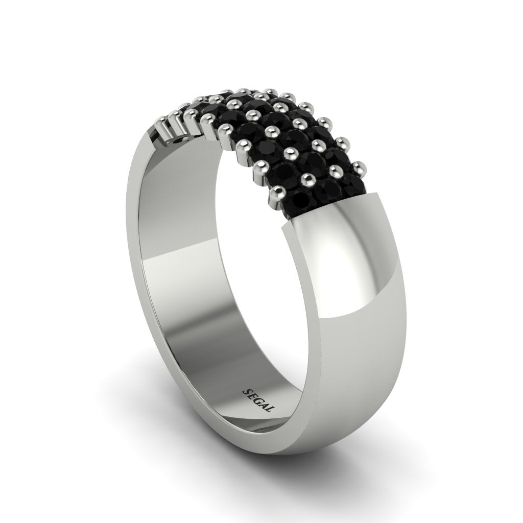 Black Diamond Regal Harmony Wedding Band - Marlowe No. 9