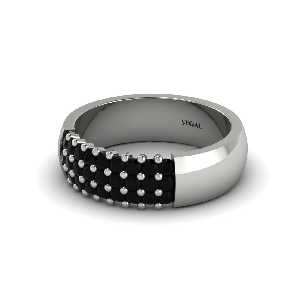 Black Diamond Regal Harmony Wedding Band - Marlowe No. 9