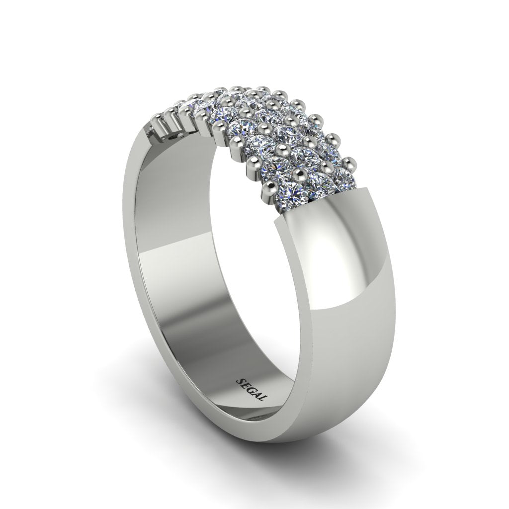 Diamond Regal Harmony Wedding Band - Marlowe No. 3