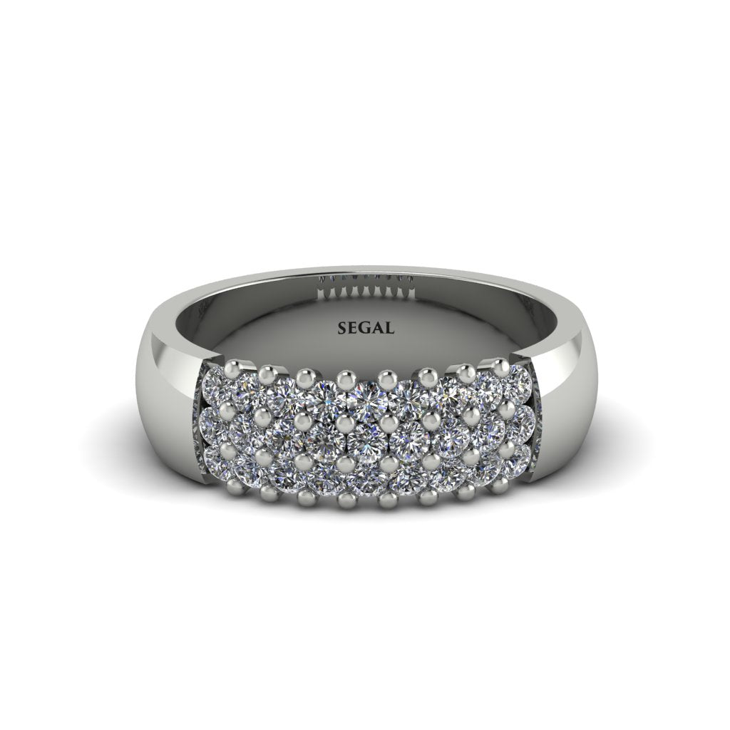 Diamond Regal Harmony Wedding Band - Marlowe No. 3