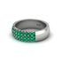 Emerald Regal Harmony Wedding Band - Marlowe No. 6