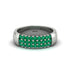 Emerald Regal Harmony Wedding Band - Marlowe No. 6 image 1