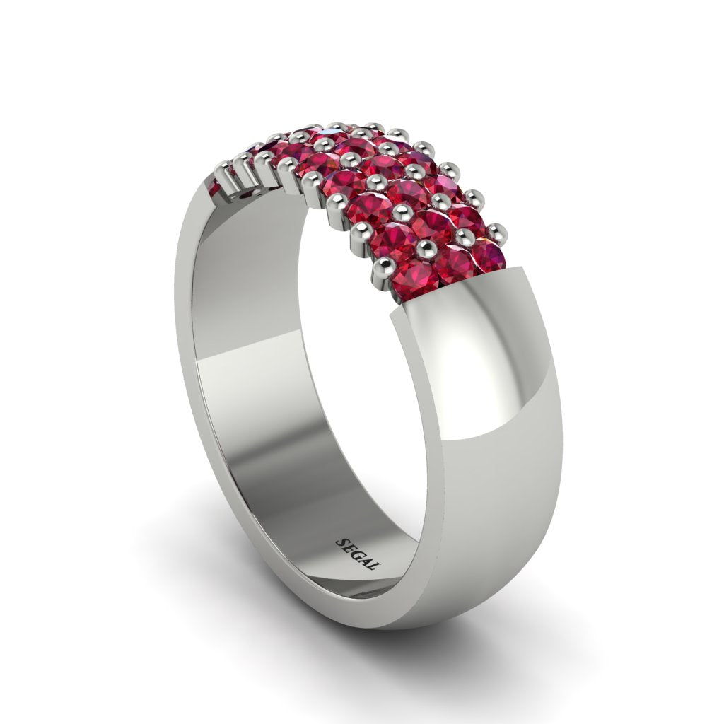 Ruby Regal Harmony Wedding Band - Marlowe No. 12