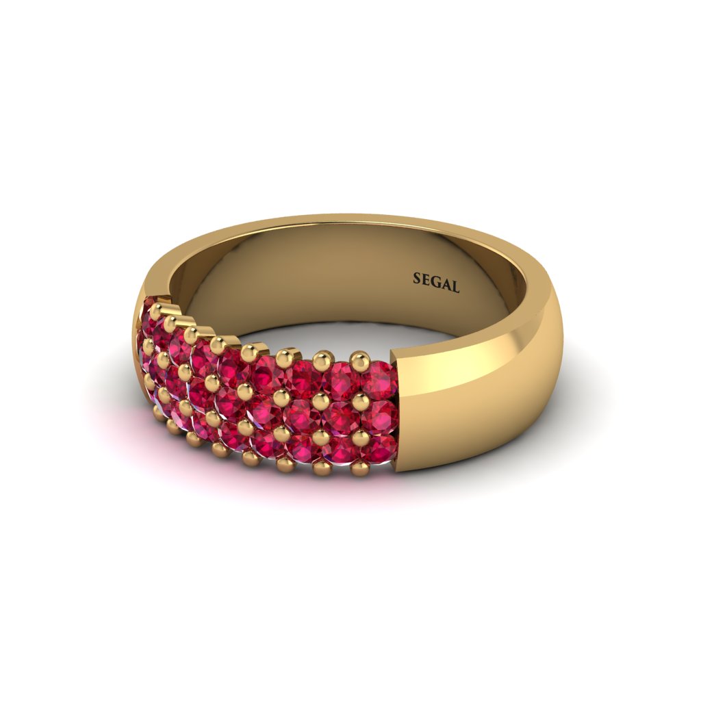 Ruby Regal Harmony Wedding Band - Marlowe No. 10