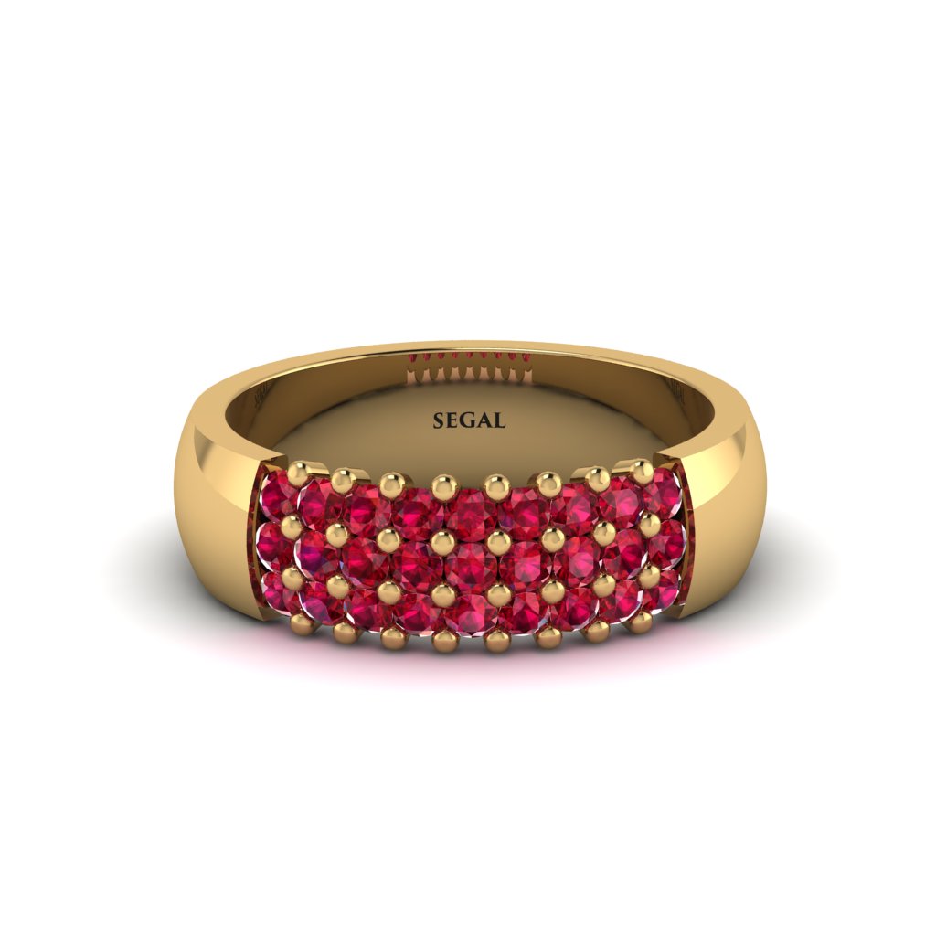 Ruby Regal Harmony Wedding Band - Marlowe No. 10