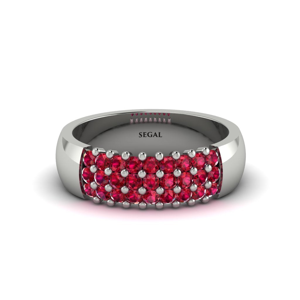 Ruby Regal Harmony Wedding Band - Marlowe No. 12