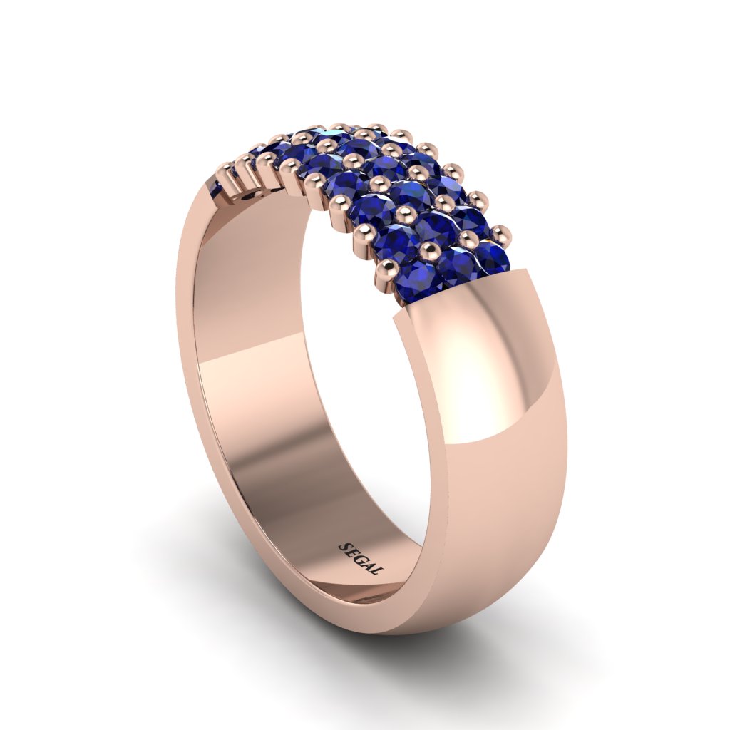 Sapphire Regal Harmony Wedding Band - Marlowe No. 14