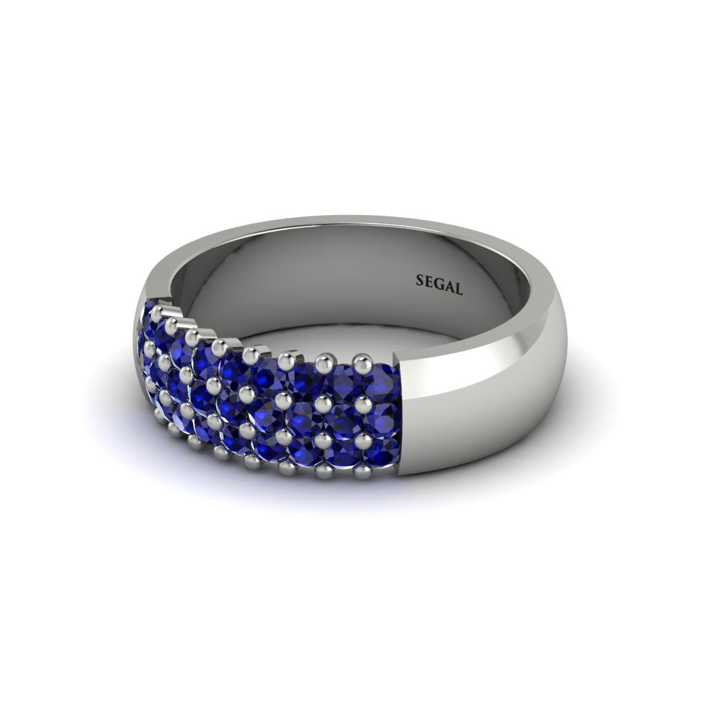 Sapphire Regal Harmony Wedding Band - Marlowe No. 15