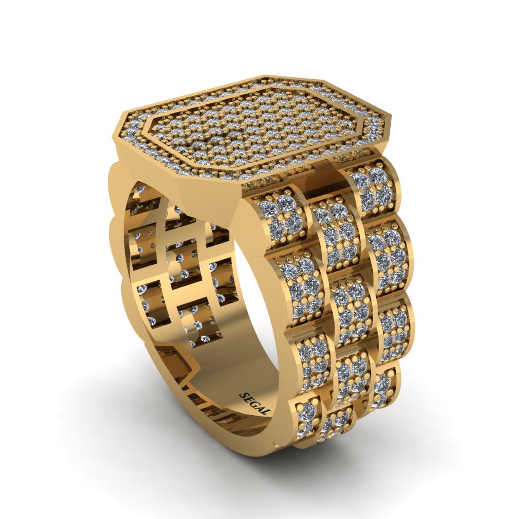 Diamond Regal Majesty Gold Men's Ring - Devin No. 1