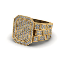 Diamond Regal Majesty Gold Men's Ring - Devin No. 1 image 1