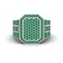 Emerald Regal Majesty Gold Men's Ring - Devin No. 6