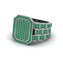 Emerald Regal Majesty Gold Men's Ring - Devin No. 6 image 1