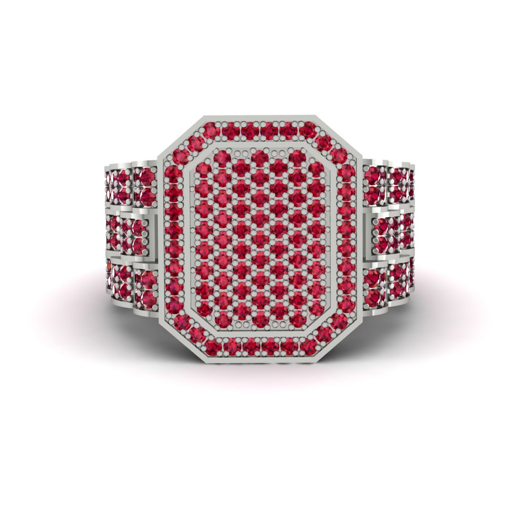 Ruby Regal Majesty Gold Men's Ring - Devin No. 12