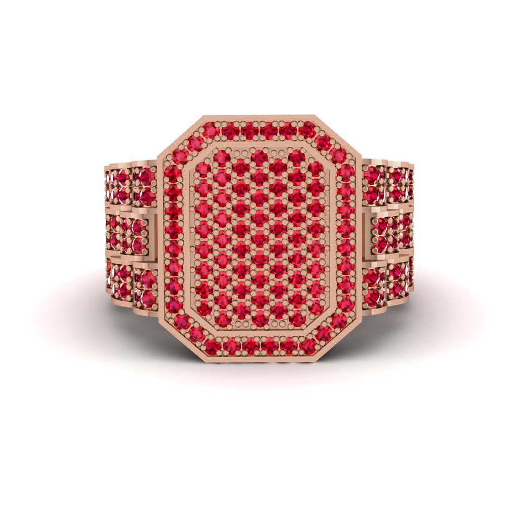 Ruby Regal Majesty Gold Men's Ring - Devin No. 11