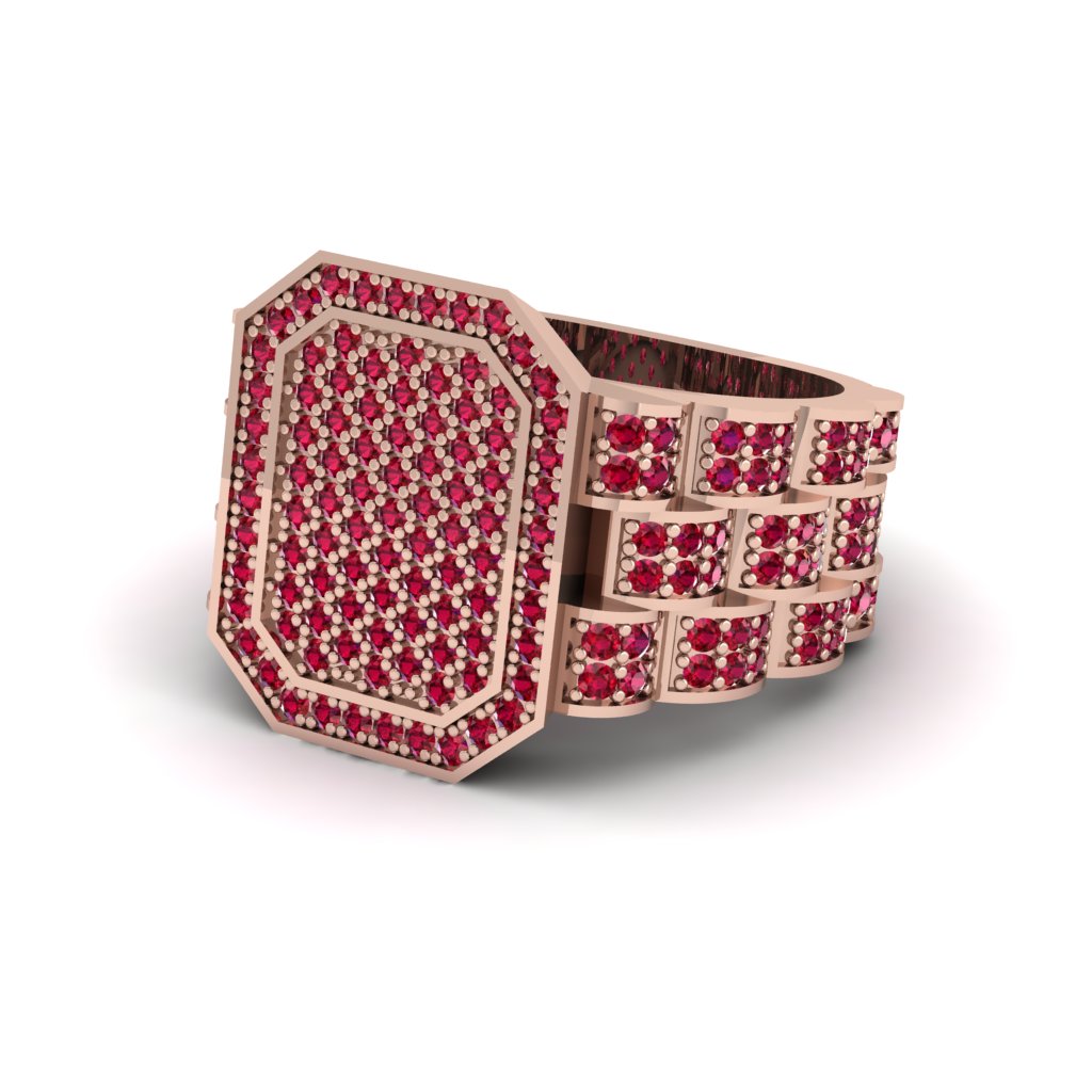 Ruby Regal Majesty Gold Men's Ring - Devin No. 11