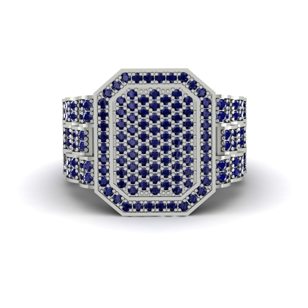 Sapphire Regal Majesty Gold Men's Ring - Devin No. 15