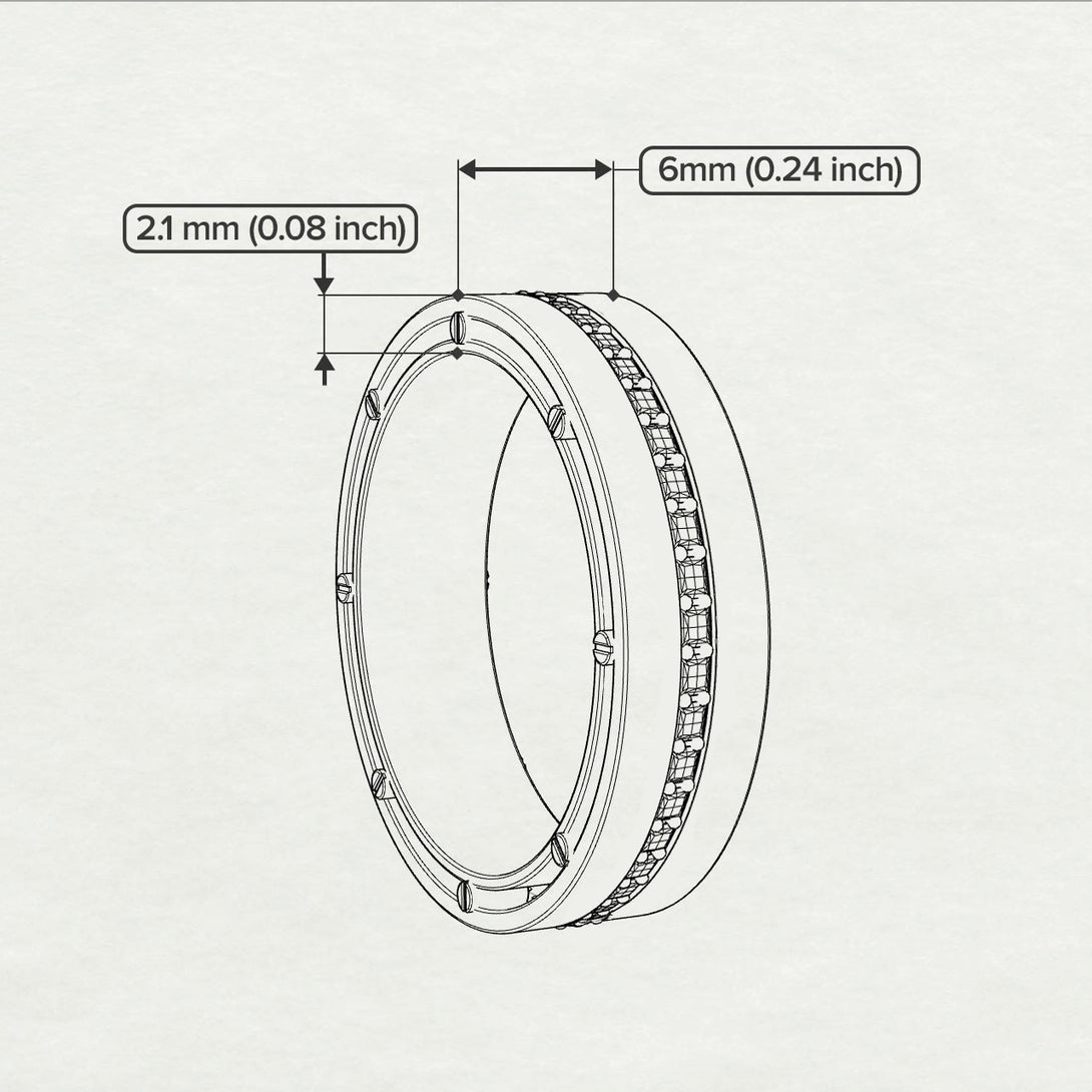 Sapphire Eternal Elegance Men’s Wedding Ring - Roman No. 15