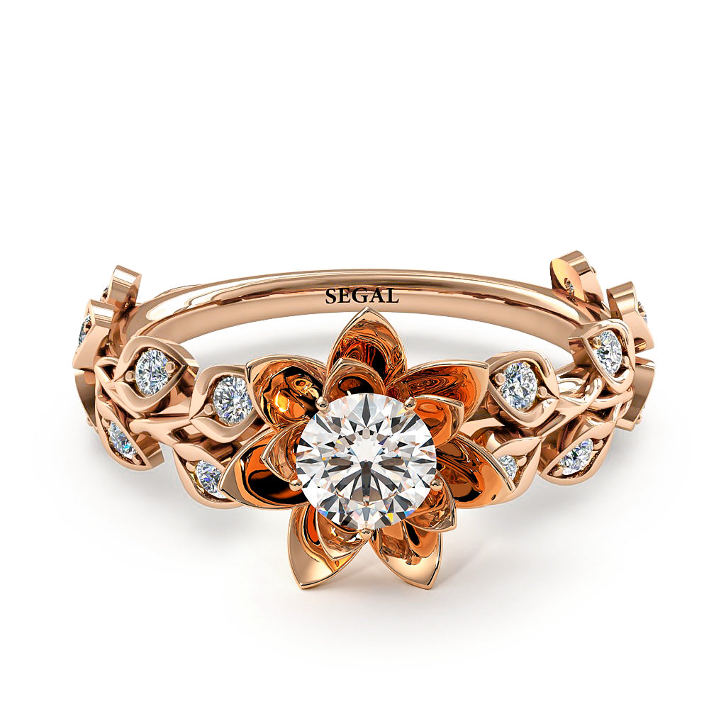 Lotus Flower And Leaves - Anna no. 2