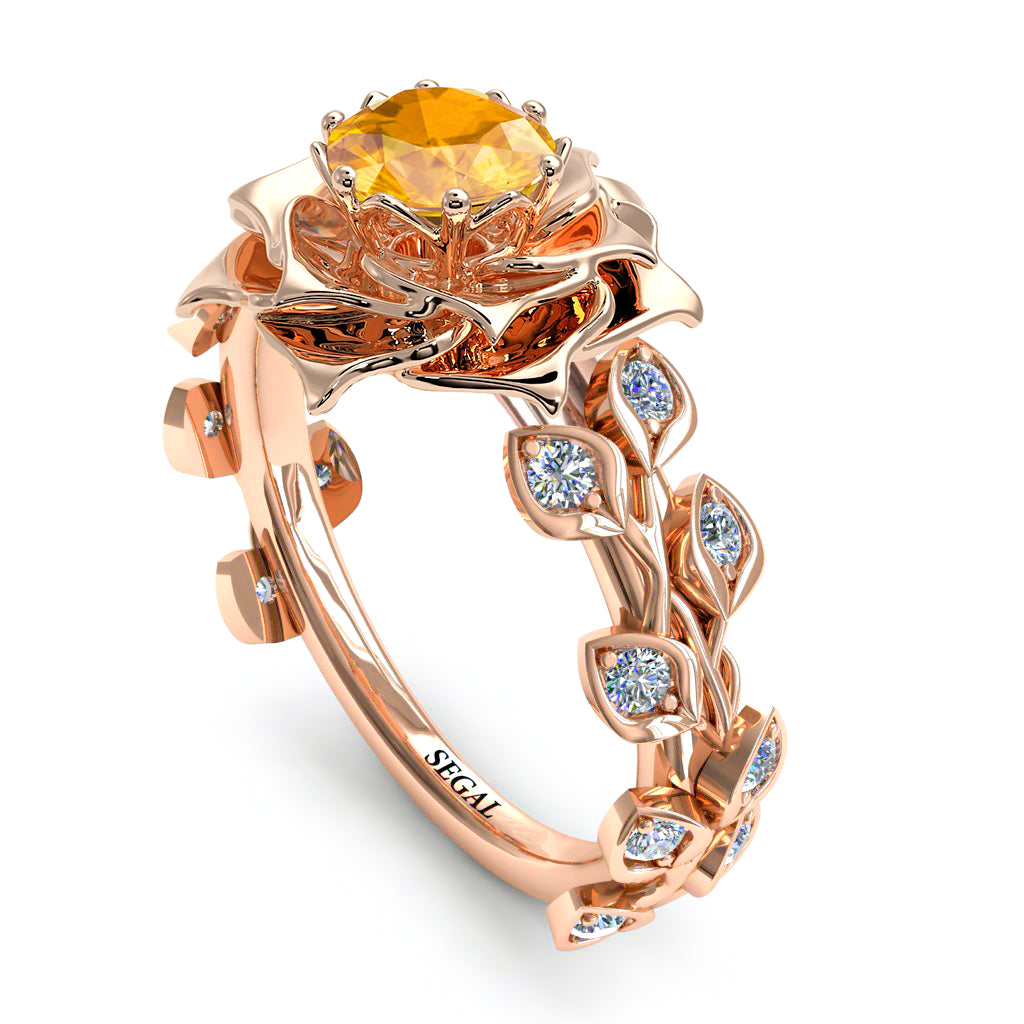 Rose Flower And Leaves - Diana no. 1002