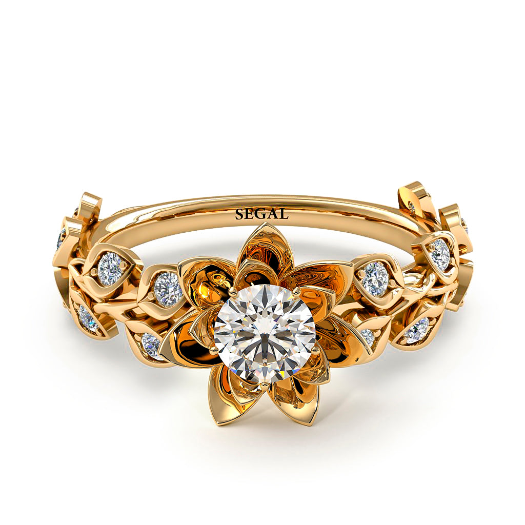 Lotus Flower And Leaves - Anna no. 1