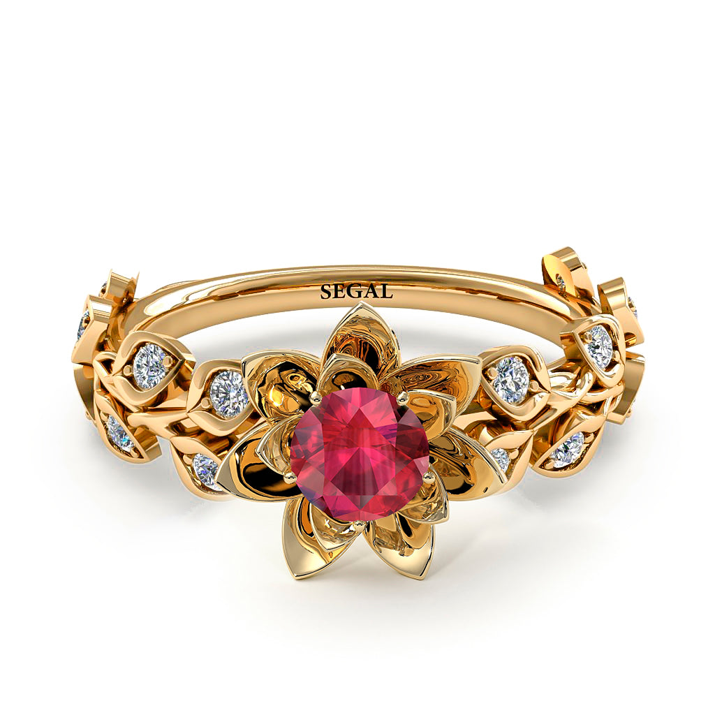 Lotus Flower And Leaves - Anna no. 7