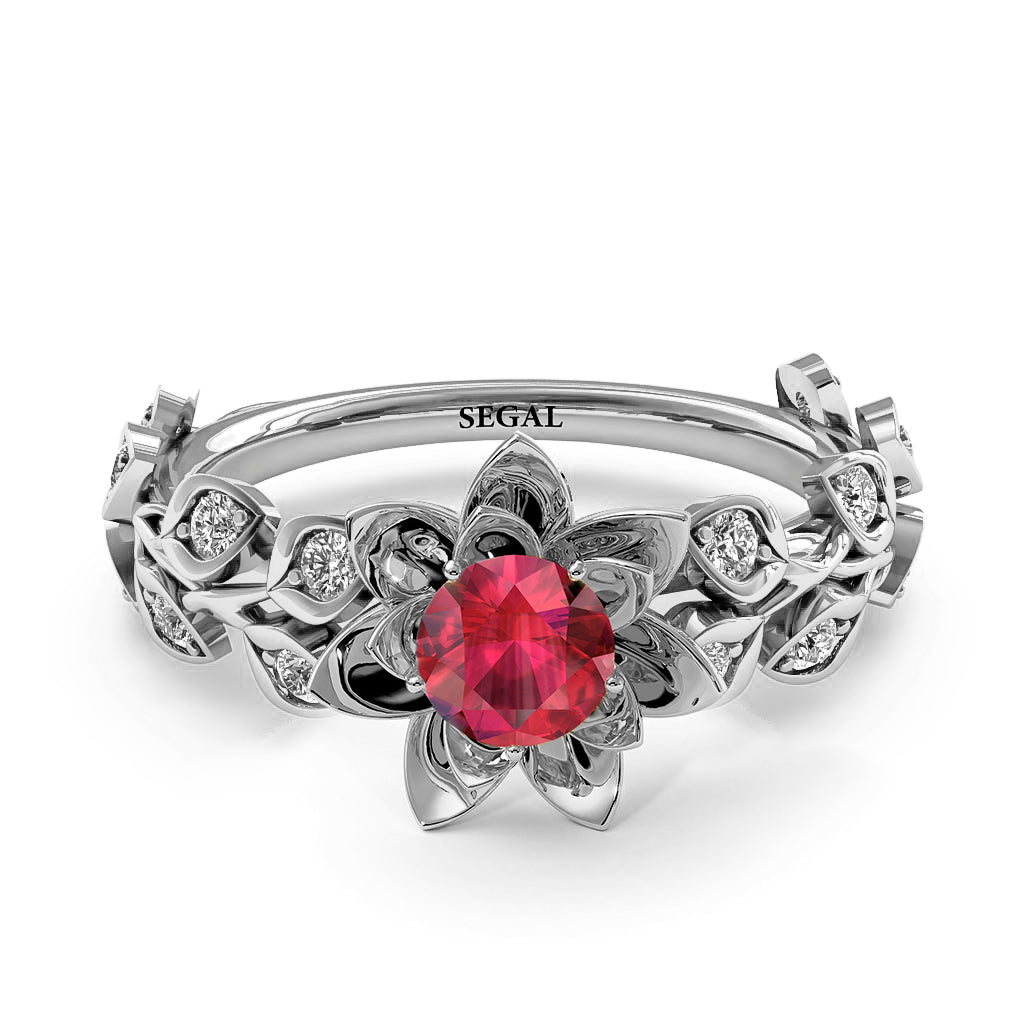 Lotus Flower And Leaves - Anna no. 9