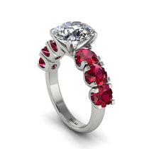 Round Cut Diamond Cathedral Engagement Ring - Tatum No. 48 image 1