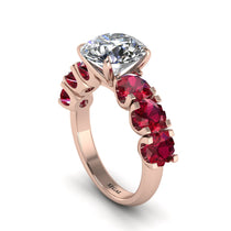 Round Cut Diamond Cathedral Engagement Ring - Tatum No. 47 image 1