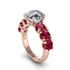 Round Cut Diamond Cathedral Engagement Ring - Tatum No. 47 image 1