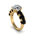 Round Cut Diamond Cathedral Engagement Ring - Tatum No. 31 image 1