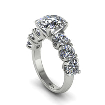Round Cut Diamond Cathedral Engagement Ring - Tatum No. 3 image 1