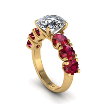 Round Cut Diamond Cathedral Engagement Ring - Tatum No. 46 image 1