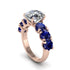 Round Cut Diamond Cathedral Engagement Ring - Tatum No. 62 image 1