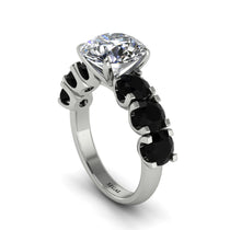Round Cut Diamond Cathedral Engagement Ring - Tatum No. 33 image 1