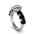 Round Cut Diamond Cathedral Engagement Ring - Tatum No. 33 image 1