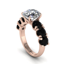 Round Cut Diamond Cathedral Engagement Ring - Tatum No. 32 image 1