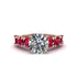 Round Cut Diamond Cathedral Engagement Ring - Tatum No. 47