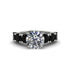 Round Cut Diamond Cathedral Engagement Ring - Tatum No. 33
