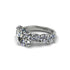 Round Cut Diamond Cathedral Engagement Ring - Tatum No. 3