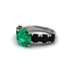 Round Cut Emerald Cathedral Engagement Ring - Tatum No. 36