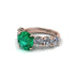 Round Cut Emerald Cathedral Engagement Ring - Tatum No. 5 image 3