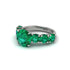 Round Cut Emerald Cathedral Engagement Ring - Tatum No. 21